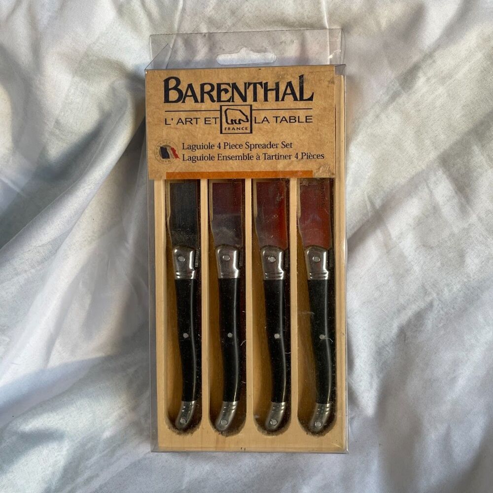 BARENTHAL Laguoile 4 Piece SPREADER SET Wooden Tray NIP